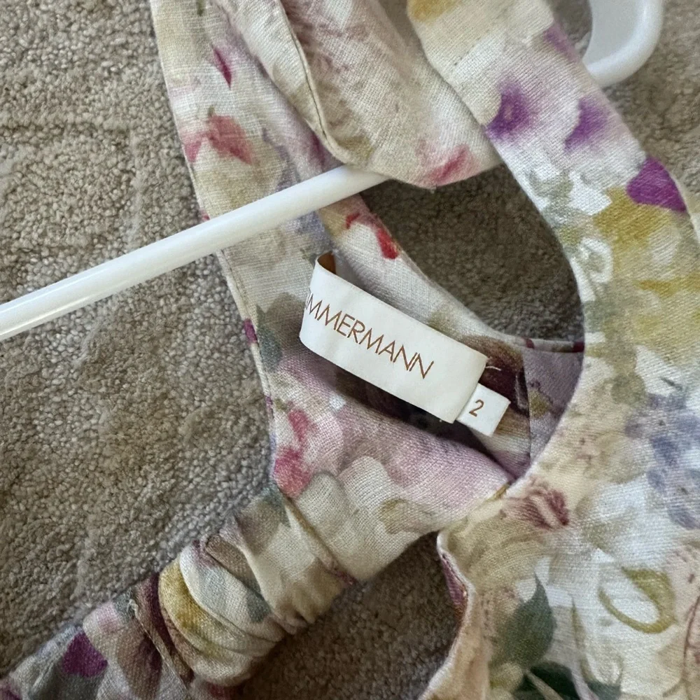 Beautiful Zimmerman floral linen maxi dress - Picture 2 of 4